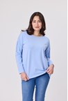 WEARABLE CREW TOP - blue marl